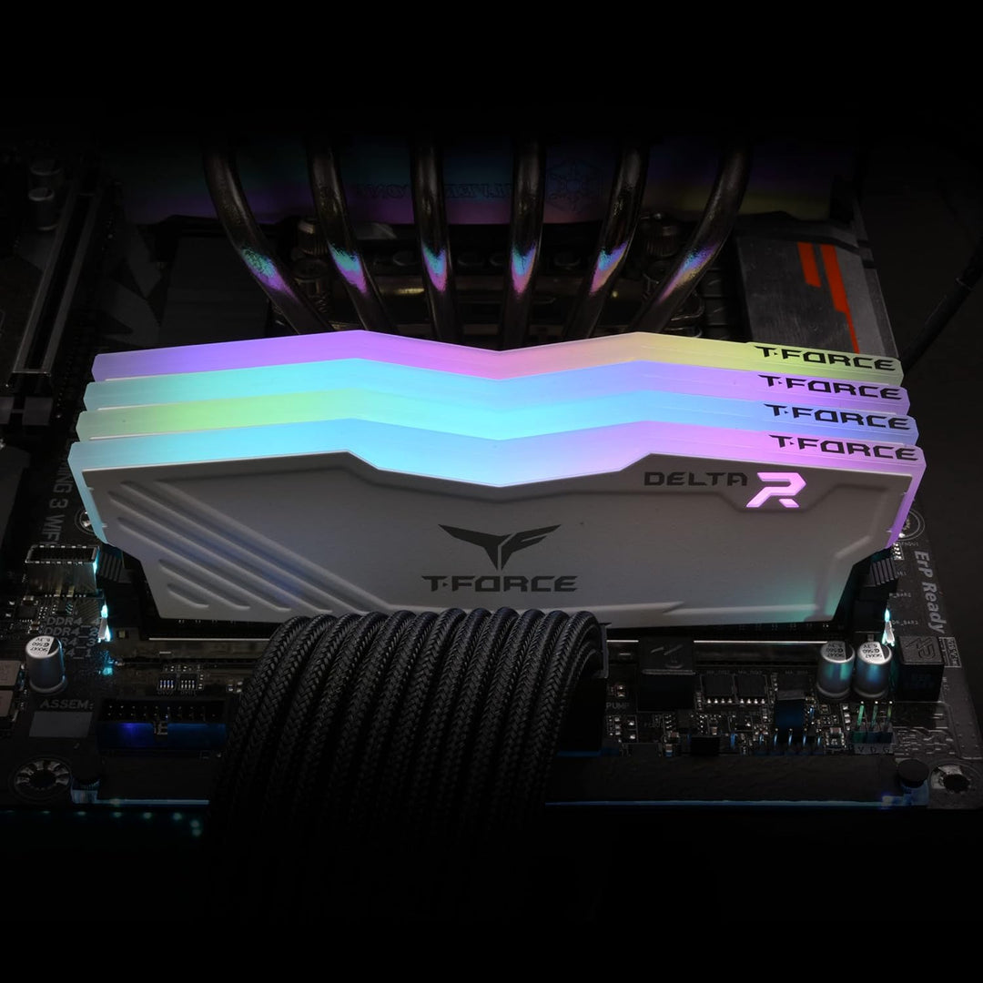 TEAMGROUP TF4D416G3200HC16CDC01 Team, Delta RGB Dual Channel (weiss), One Size One size Delta RGB Du