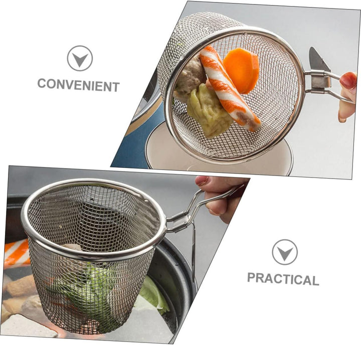 TOPBATHY Nudelsieb Gastro 4 Stück Sieb Aus Edelstahl Tagliatelle-nudeln Spaghettios Hot-pot-sieb Hot
