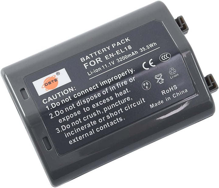 DSTE Ersatz Batterie Akku for Nikon EN-EL18 ENEL18 D4 D4S D800 D800 Kamera