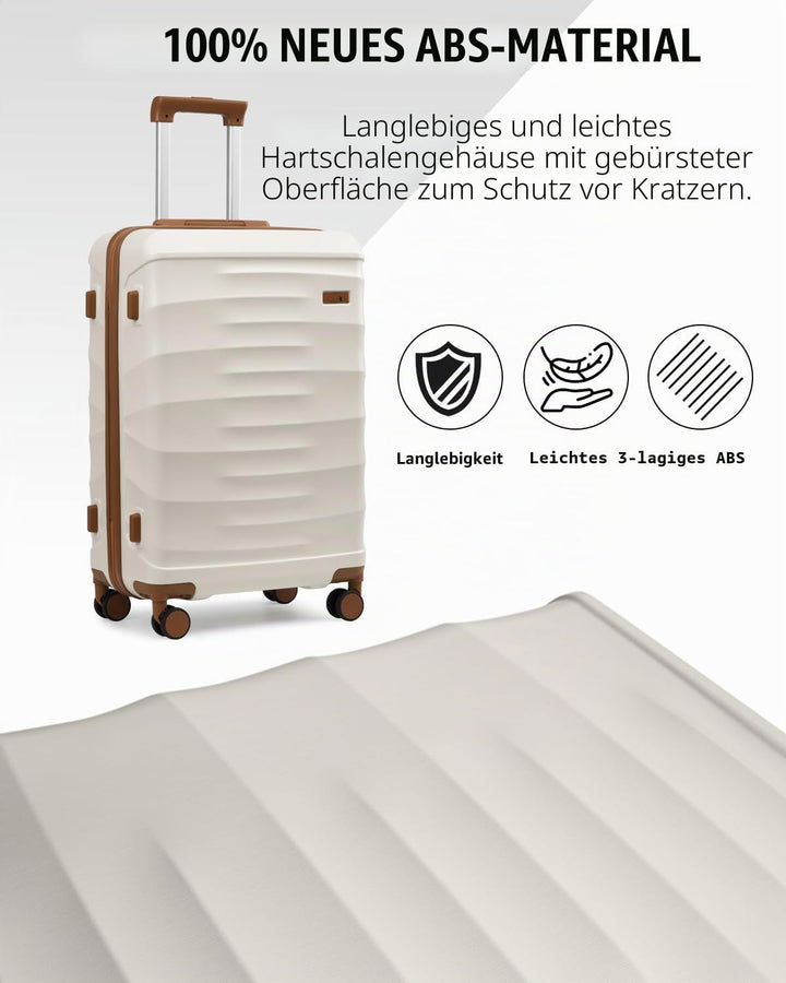 Sea choice Reisekoffer Set 5 Teilig ABS Hartschale Trolley Kofferset Gepäckset Grosse Kapazität Hand