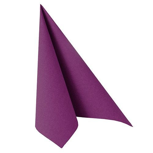 Premium Servietten "ROYAL Collection" 1/4-Falz 40 cm x 40 cm lila für Hochzeitsfeier. Menge: 250 St