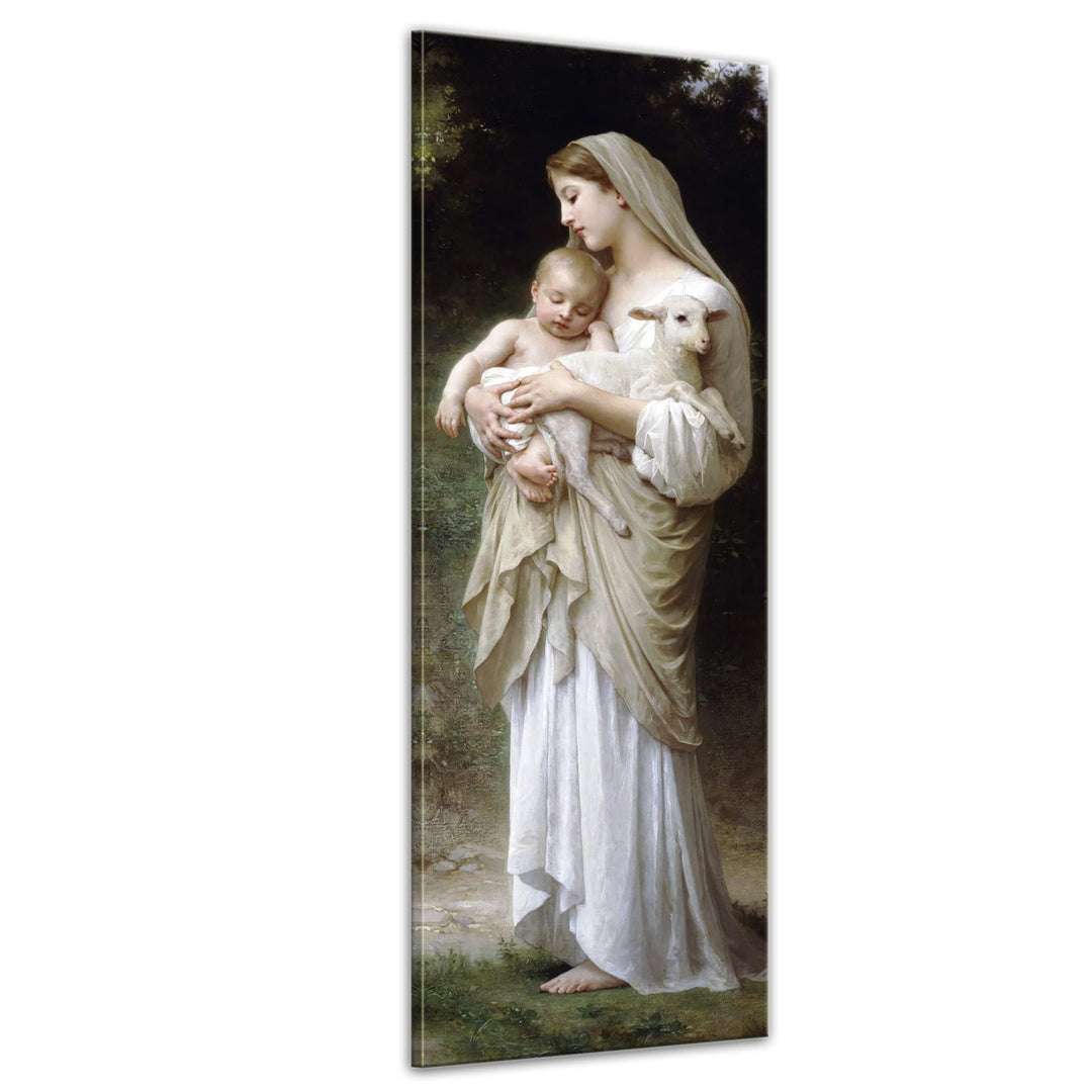 Bilderdepot24 Bild auf Leinwand | William-Adolphe Bouguereau Die Unschuld in 30x90 cm als Wandbild |