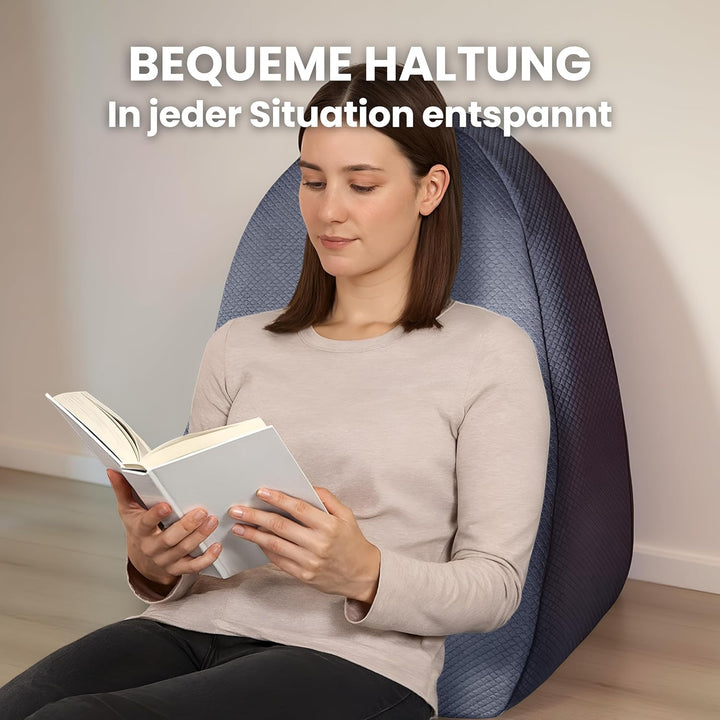 Lesekissen für Bett und Sofa – Rückenkissen Memory-Schaum – Ergonomisches Dreiecksdesign – Natürlich