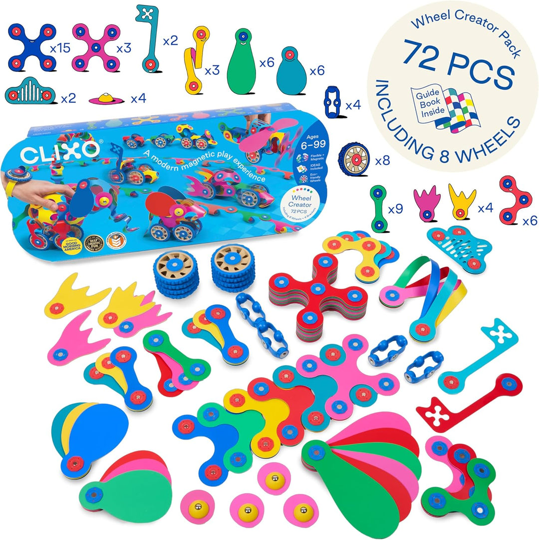 Clixo Wheel Creator 72 Piece Pack, 72 Piece Pack