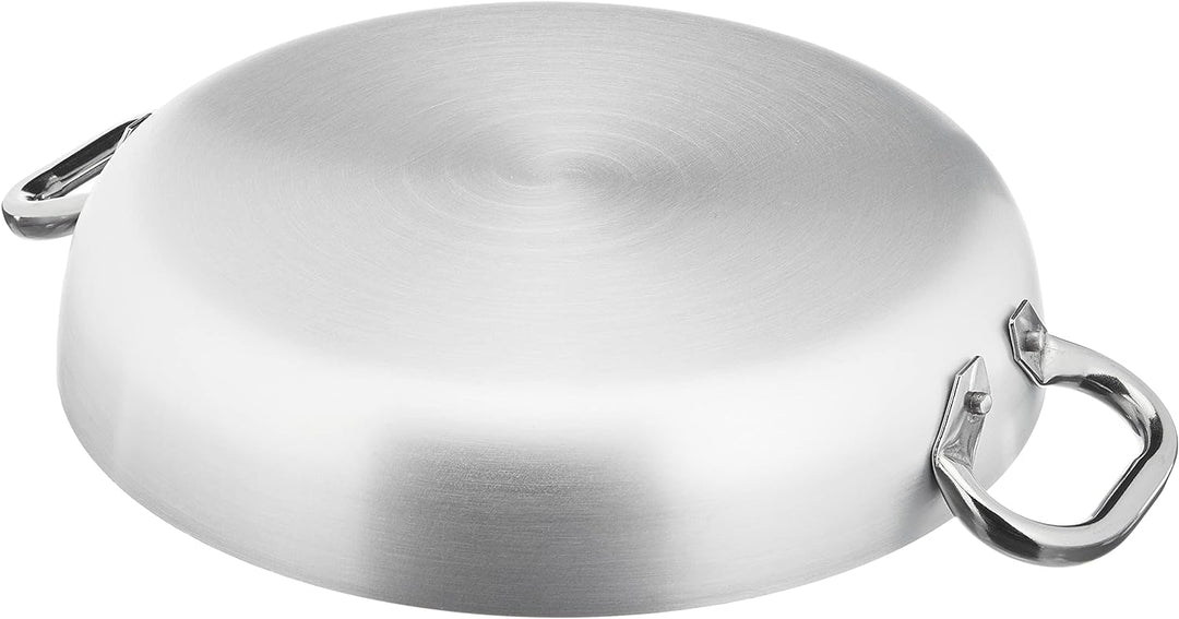 Agnelli Platinium Stieltopf aus Aluminium mit 2 Griffen aus Edelstahl, Silber, Silber, 32 cm, 32 cm