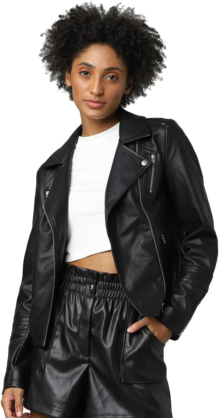 ONLY female Kunstlederjacke Kunstleder Kunstlederjacke 42 Schwarz (Black), 42 Schwarz (Black)