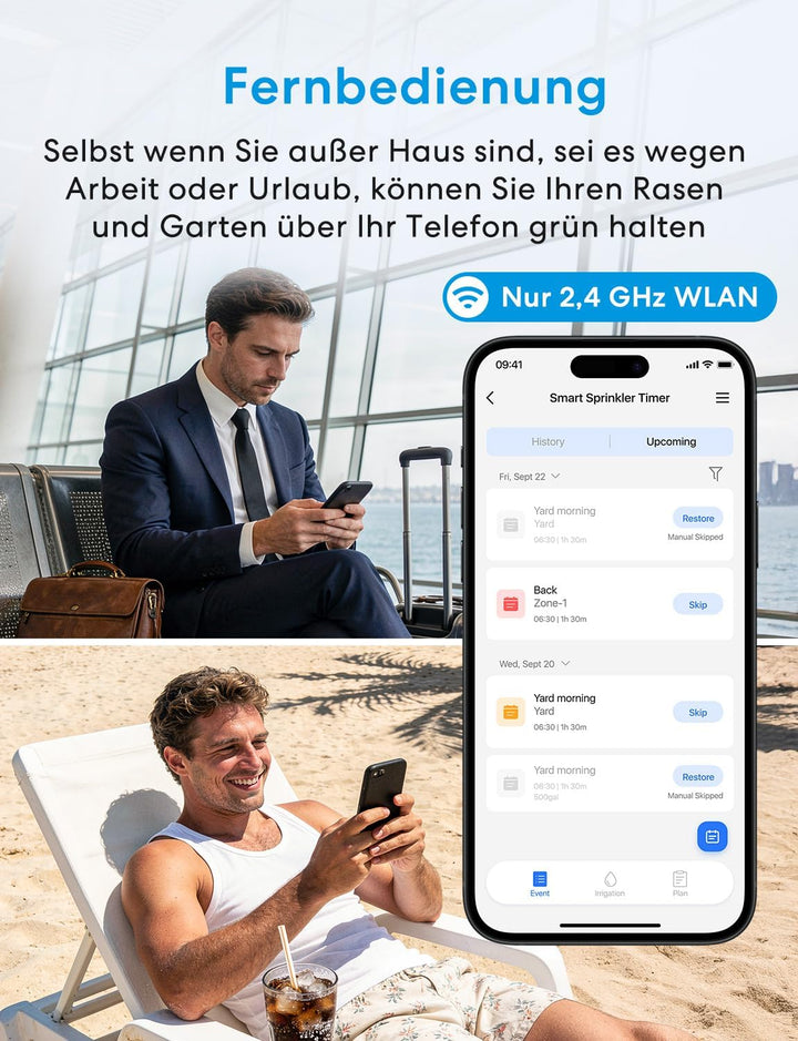 Meross Bewässerungscomputer WLAN 2 Ausgänge MST200 | Automatische Bewässerung & Aussen-Fernsteuerung