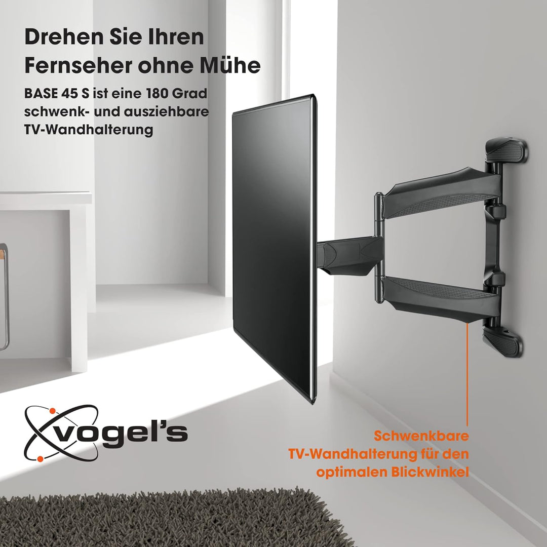 Vogel's BASE 45S schwenkbare TV Wandhalterung für 19-43 Zoll Fernseher, max. 20 kg, bis zu 180° Schw