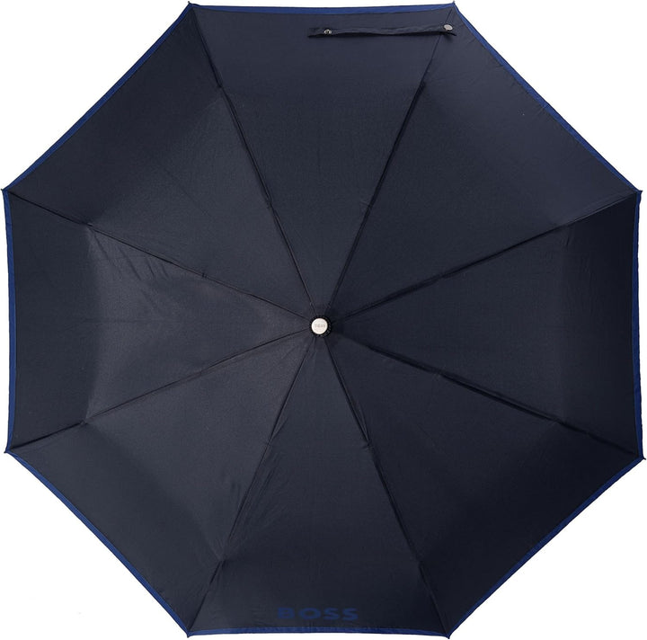 Hugo Boss Gear Regenschirm Taschenschirm aus Polyester in der Farbe Blau, Masse offen: Länge ca. 62