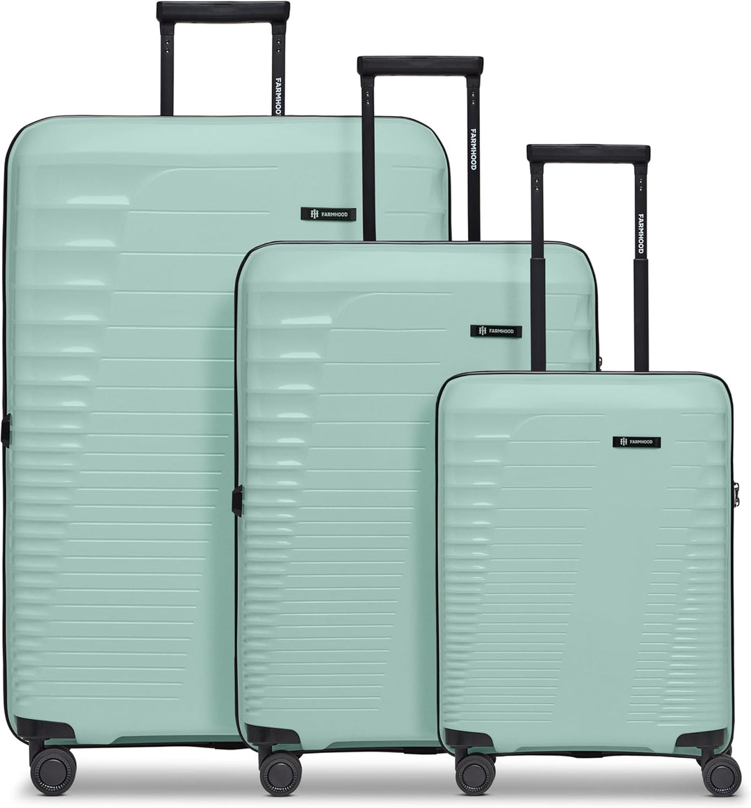 Farmhood Eco Edition nachhaltiges Hartschalen Koffer-Set 3-teilig | Trolleys mit Dehnfalte erweiterb