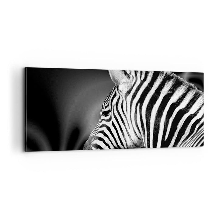 Panorama Bilder auf Leinwand 100x40cm Leinwandbild Tier Zebra Streifen Gross Wanddeko Bild Schlafzim