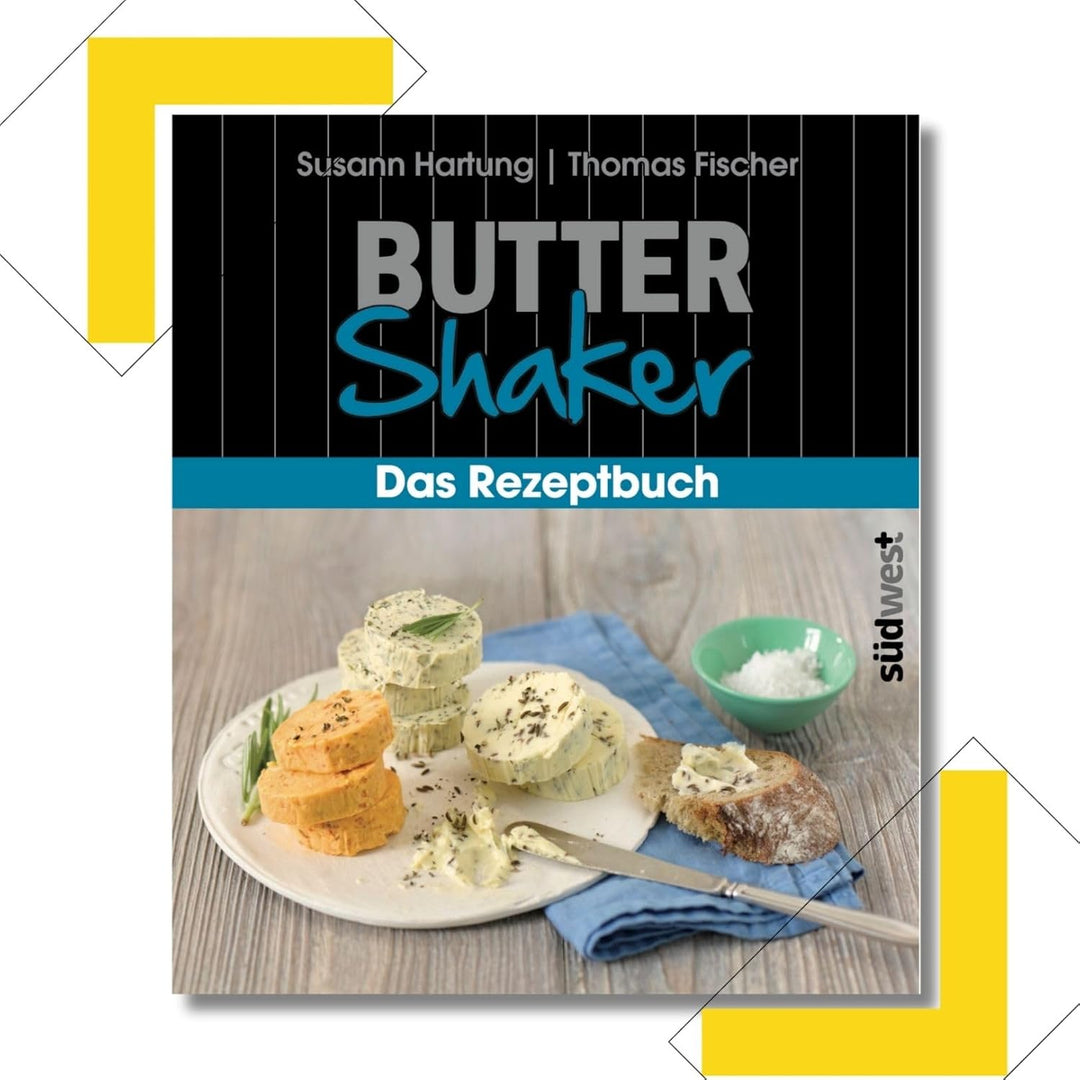EINSTEIGER-SET für EINFACHES BUTTER MACHEN mit dem patentiertem Butter-Shaker (325ml) in GRUEN + kre