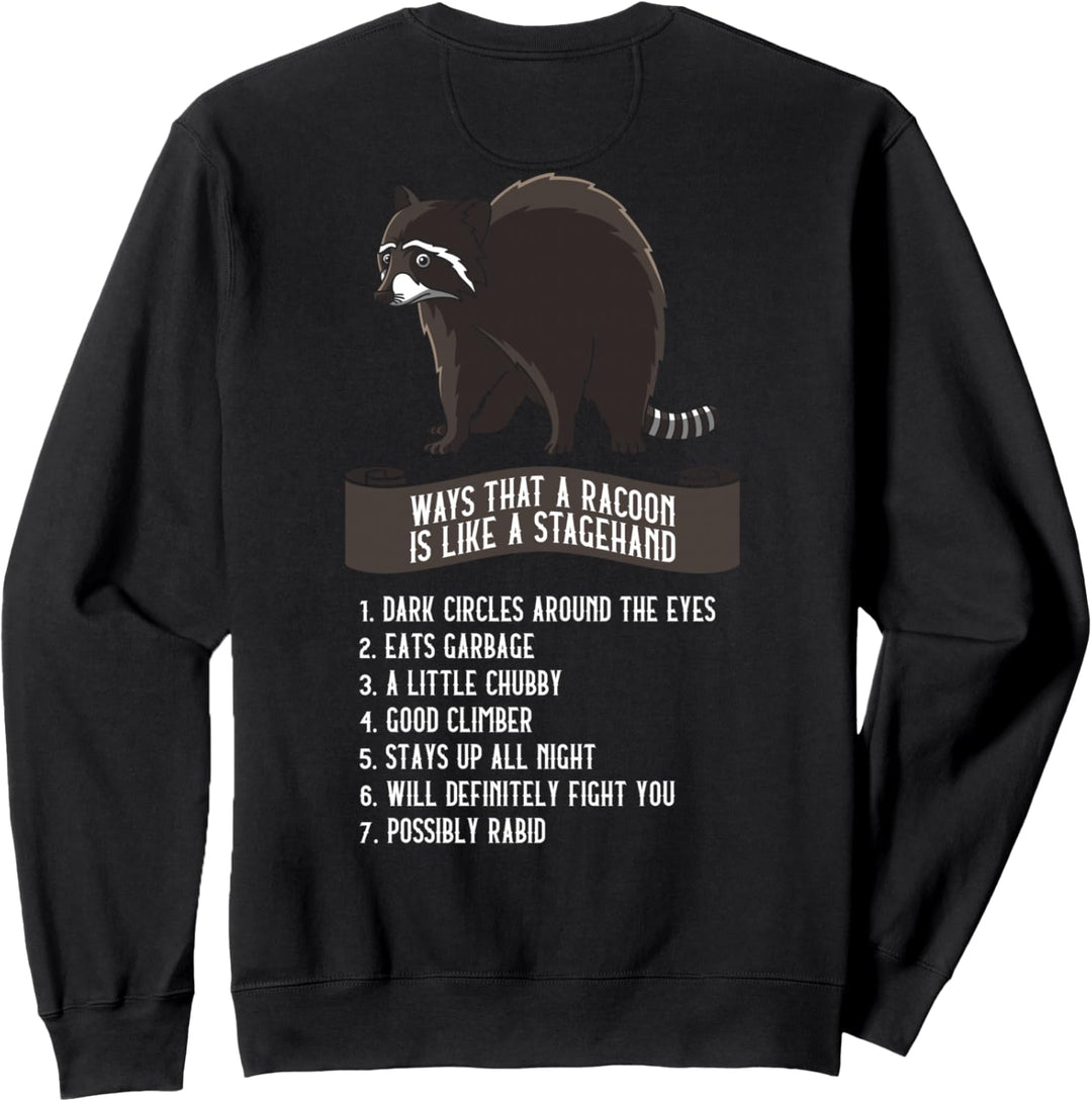 STAGEHAND Bühnenhelfer Bühnentechniker WASCHBÄR Sweatshirt