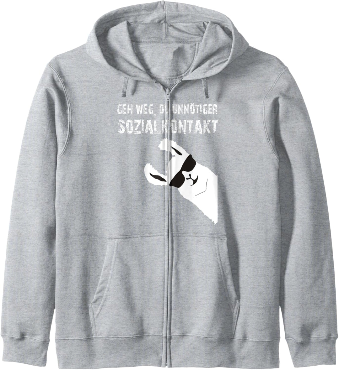 GEH WEG DU UNNÖTIGER SOZIALKONTAKT SPRÜCHE FUN Kapuzenjacke