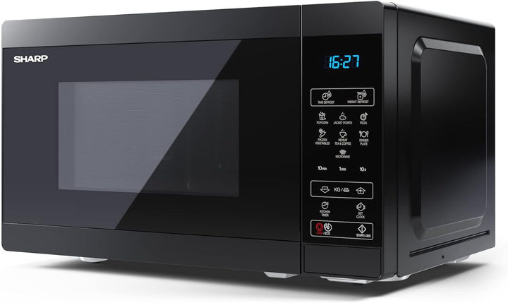 SHARP MS02EB Mikrowelle (Mikrowelle: 800W, 11 Leistungsstufen, Auftaufunktion, Abmessungen: 440x258x
