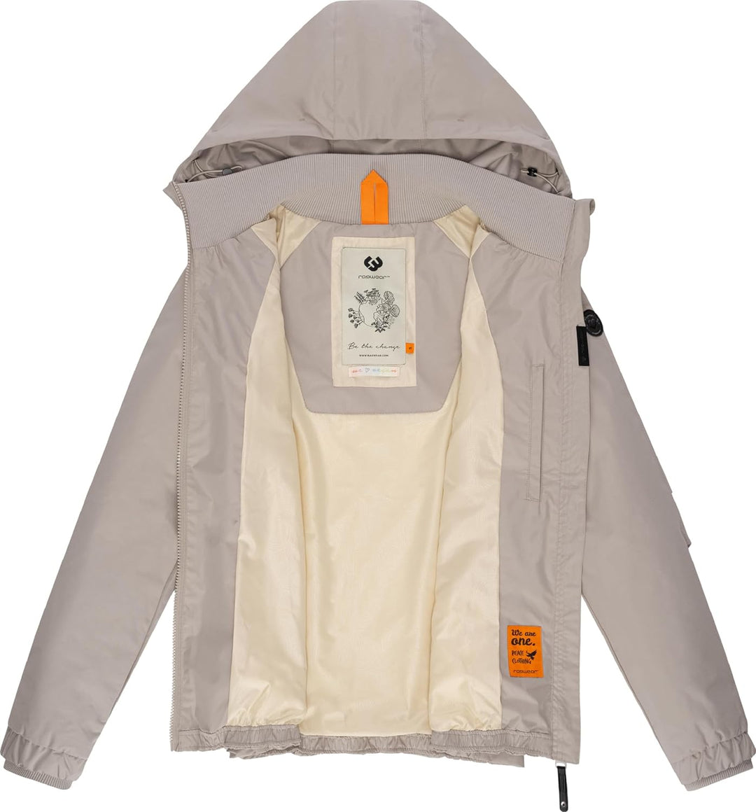 Ragwear Damen Übergangsjacke leichte Jacke kurz mit Kapuze Dizzie XS-6XL S Bone24, S Bone24