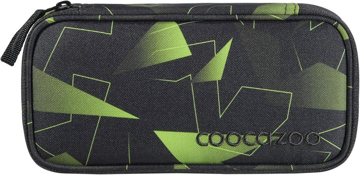 coocazoo Schulrucksack-Set Mate „Lime Flash“ 2-teilig, schwarz, ergonomischer 30L Tornister, mit Bru