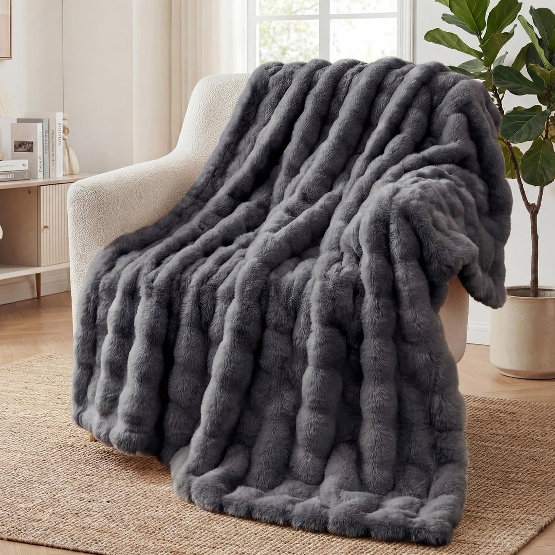 Kuscheldecke Kaninchen Plüsch Decke Super Soft Wohndecke Dick 1000 G/M² Flanell Decke Couchdecke War