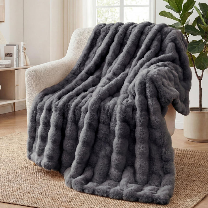 Kuscheldecke Kaninchen Plüsch Decke Super Soft Wohndecke Dick 1000 G/M² Flanell Decke Couchdecke War