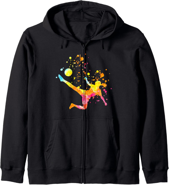 COLORFUL SOCCERGIRL 2 - wir lieben das bunte Fussball Spiel Kapuzenjacke