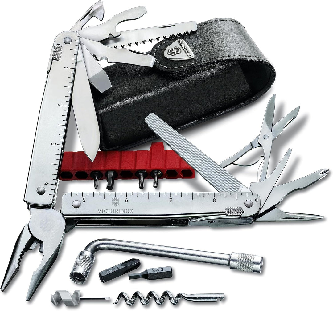 Victorinox Multifunktionstool, Swiss Tool X Plus, Taschen Werkzeug, 38 Funktionen, Kombi-Spitzzange,