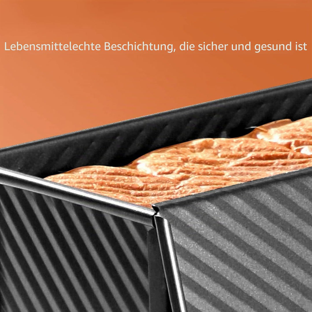 Brotbackformen mit Deckel Toastbrot Backform, Toast Brot Backform 2,2 Lb Teigkapazität Rechteckige L