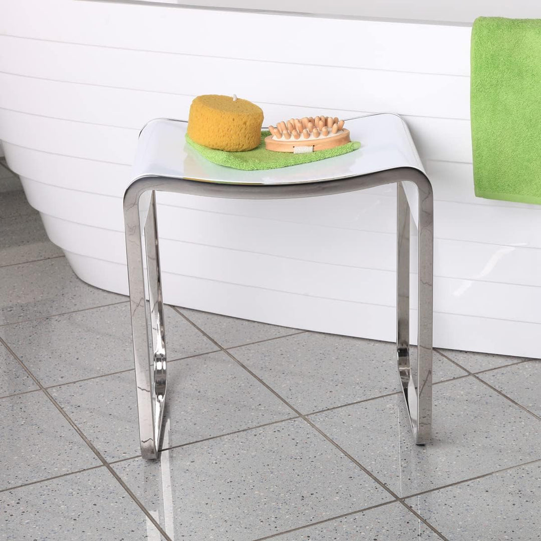 Four & More Badhocker Duschhocker Sitzhocker Duschstuhl Duschsitz Luxusbadhocker Design Kunststein S