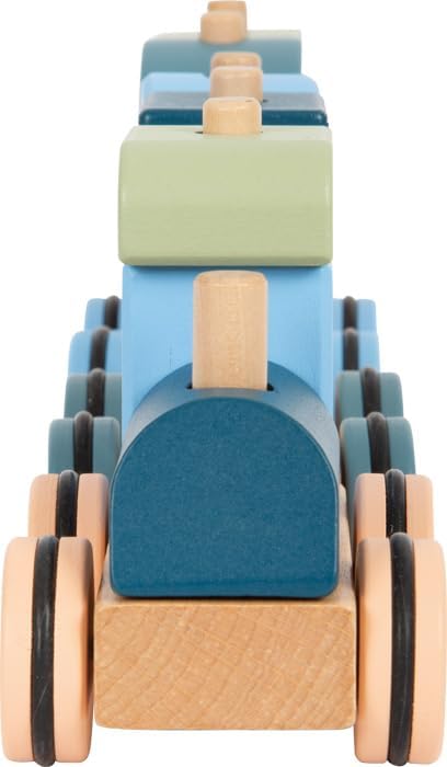 small foot Holzzug „Arctic“ aus FSC 100%-zertifiziertem Holz, Steck- und Stapelspiel, für Kinder ab