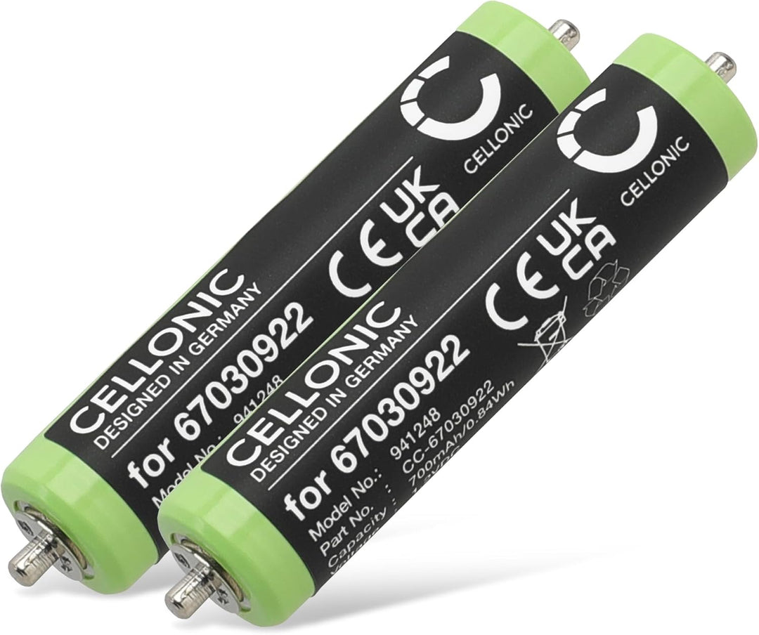 CELLONIC, Akku für Rasierer kompatibel mit Braun Series 1 190s-1, 3 300s, 3 310s, 67030922 (1.2V, 70