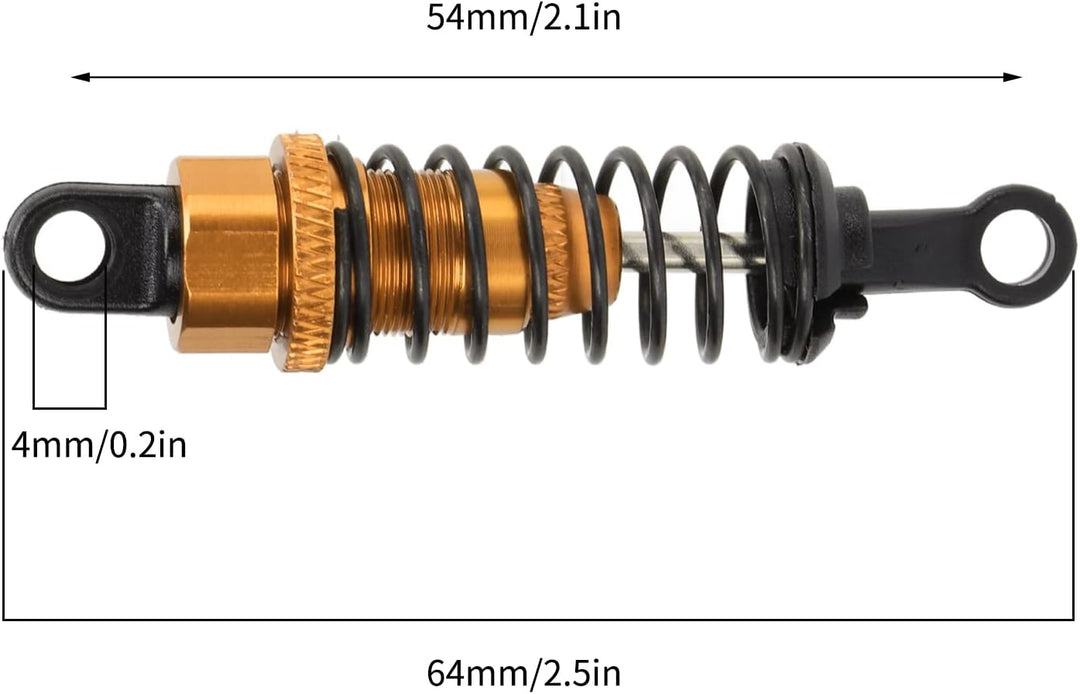 4 Stück 64mm/2.5 Zoll RC Auto Stossdämpfer Aluminium Legierung Material Stossdämpfer Dämpfer mit Sto