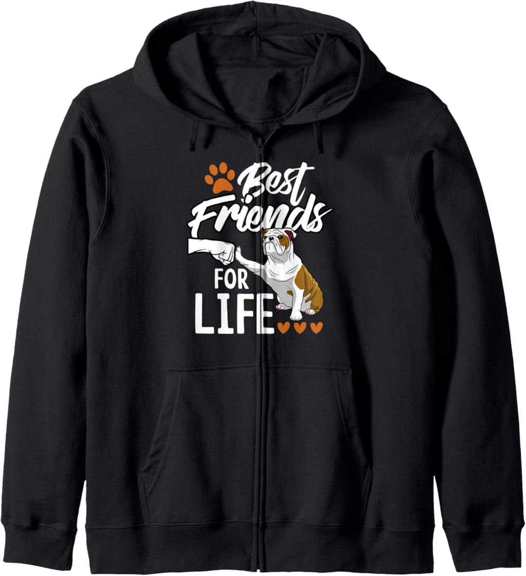Bulldogge beste Freunde fürs Leben Kapuzenjacke