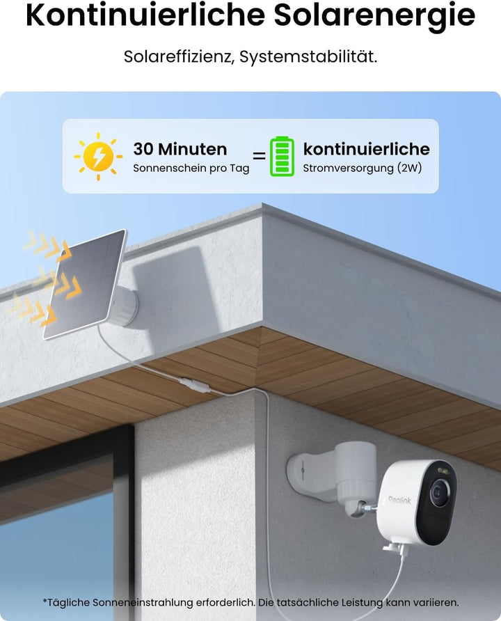 Reolink Überwachungskamera Aussen Solar Akku, 3K 5MP, WLAN Kamera Outdoor Kabellos mit 2,4/5GHz WiFi