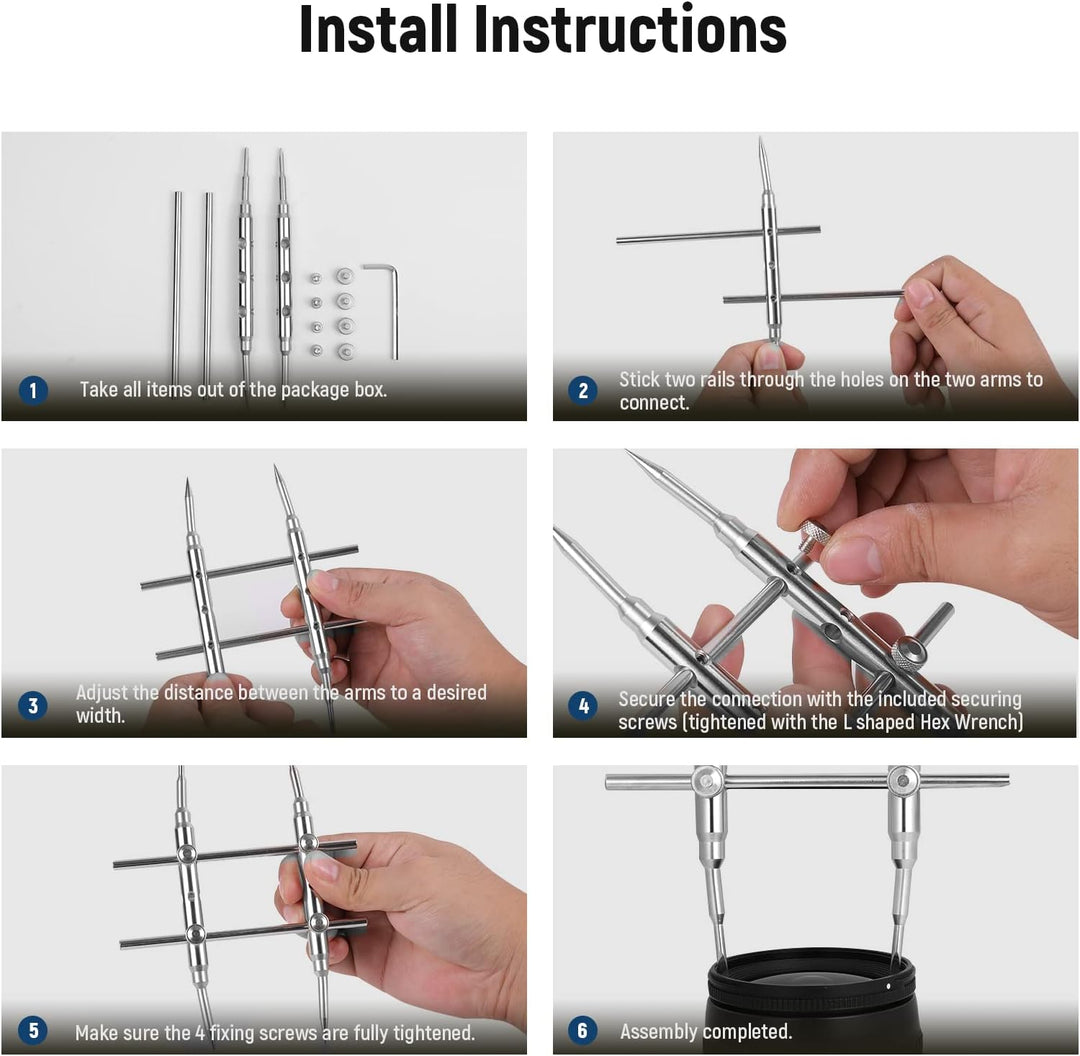 Neewer Professionelle Gekrümmte Spitzen Objektiv Spannschlüssel Reparatur-Öffnungs-Werkzeug Edelstah