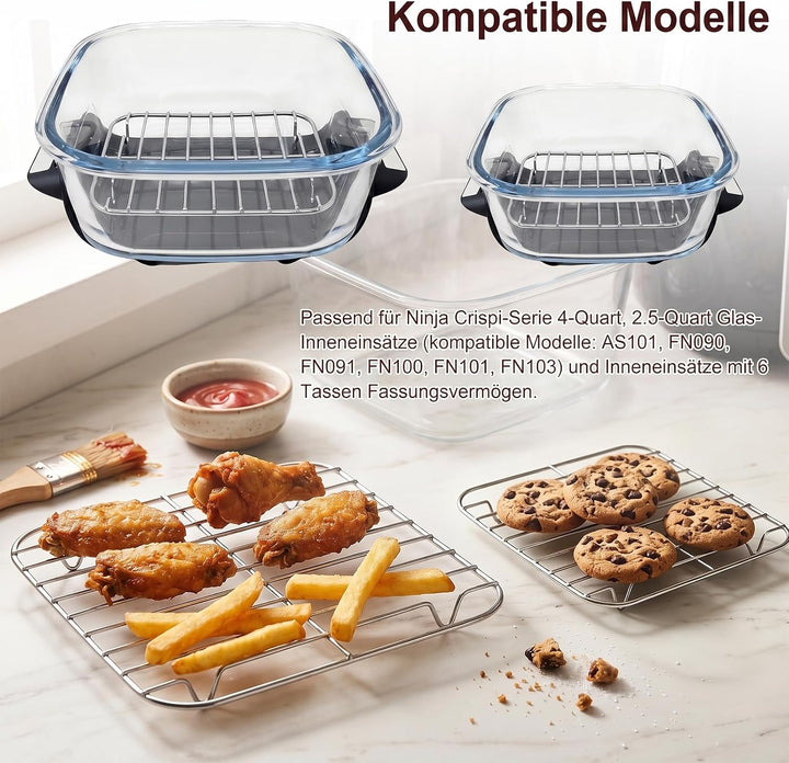 2x Airfryer Grillrost für Crispi Pro, FN101 (20cm+13cm), 20cm+13cm