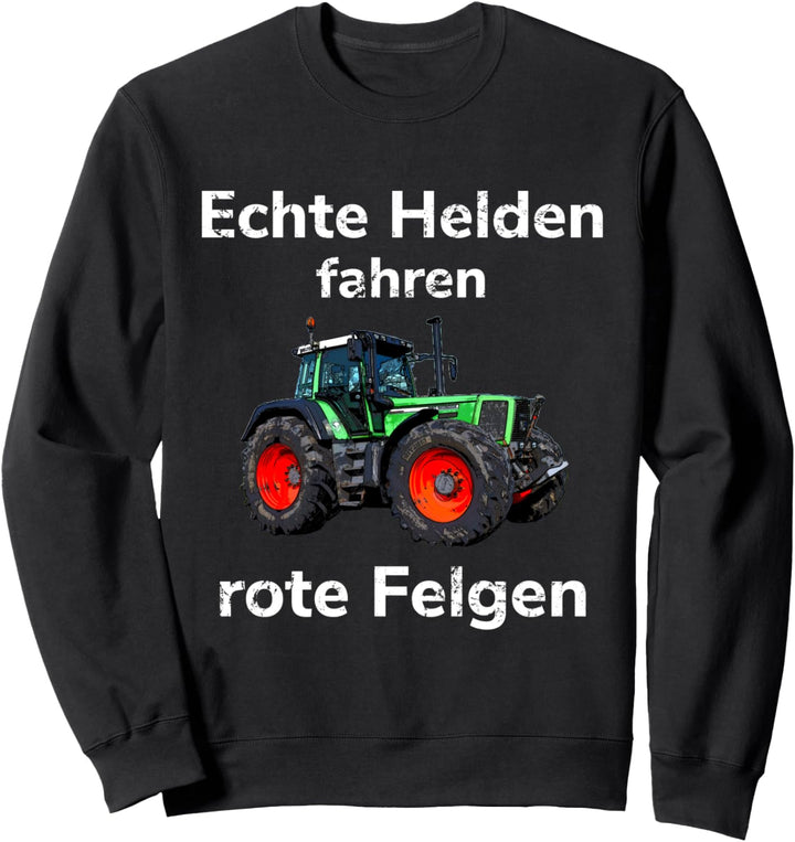 Landwirt Trecker Traktor Bauer Landwirtschaft rote Felgen Sweatshirt