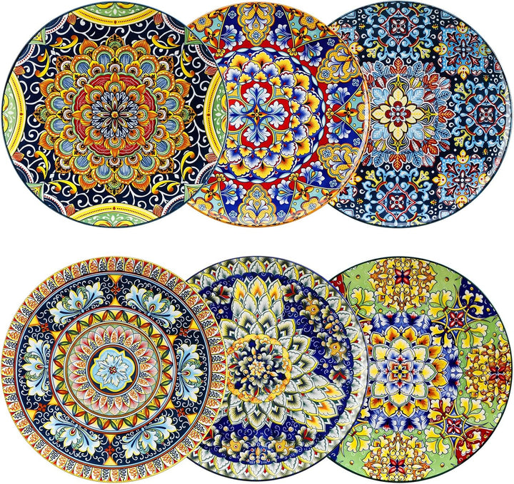 vancasso Speiseteller 6er Set, SIMI Flachteller aus Porzellan, geschirr Frühstücksteller Tellerset f