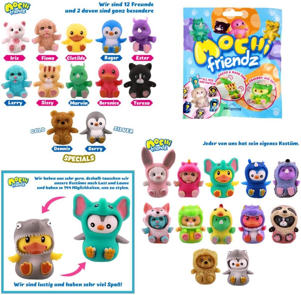 Bundle mit DeAgostini Mochi Friendz Sammelfiguren mit Wendekostüm Figur - Auswahl - Exklusive Geburt