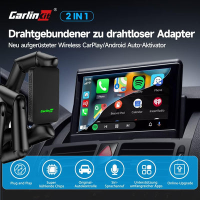 Carlinkit 5.0 2air CarPlay Wireless und Android Auto Wireless Adapter,für Autos mit CarPlay und Andr