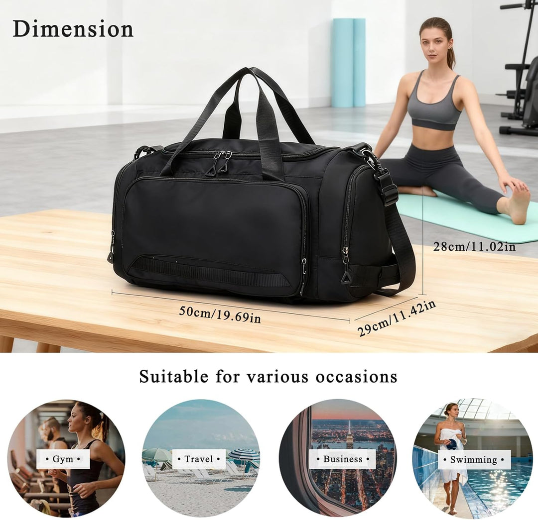 Sporttasche Damen Herren Reisetasche, SUNYBLIS Sporttaschen 40L mit Schuhfach Nassfach Sportrucksack