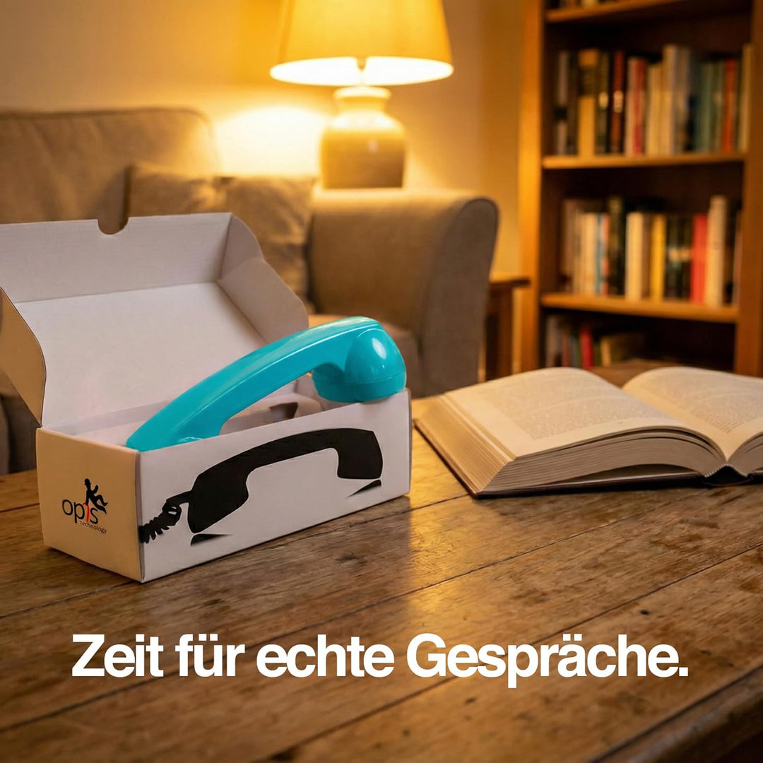 Opis 60s Micro - Retro Handyhörer für Android Smartphones, Tablets, Notebooks und Handys in der Form