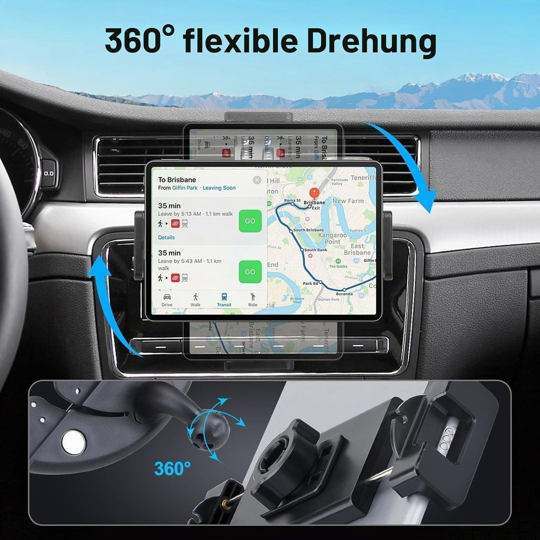 EEEKit Tablet Halterung Auto CD Schlitz, 360° Drehbarer Ständer für Tablets &amp; Handy, KFZ Halter für