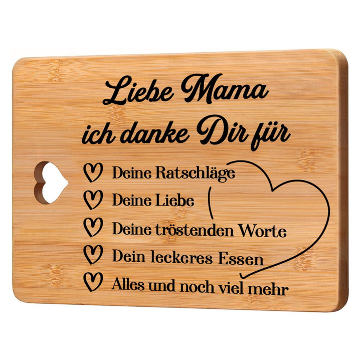 Weihnachtsgeschenke für Mama, Mama Geschenk - Bambus Schneidebrett, Geschenk für Mama zum Geburtstag