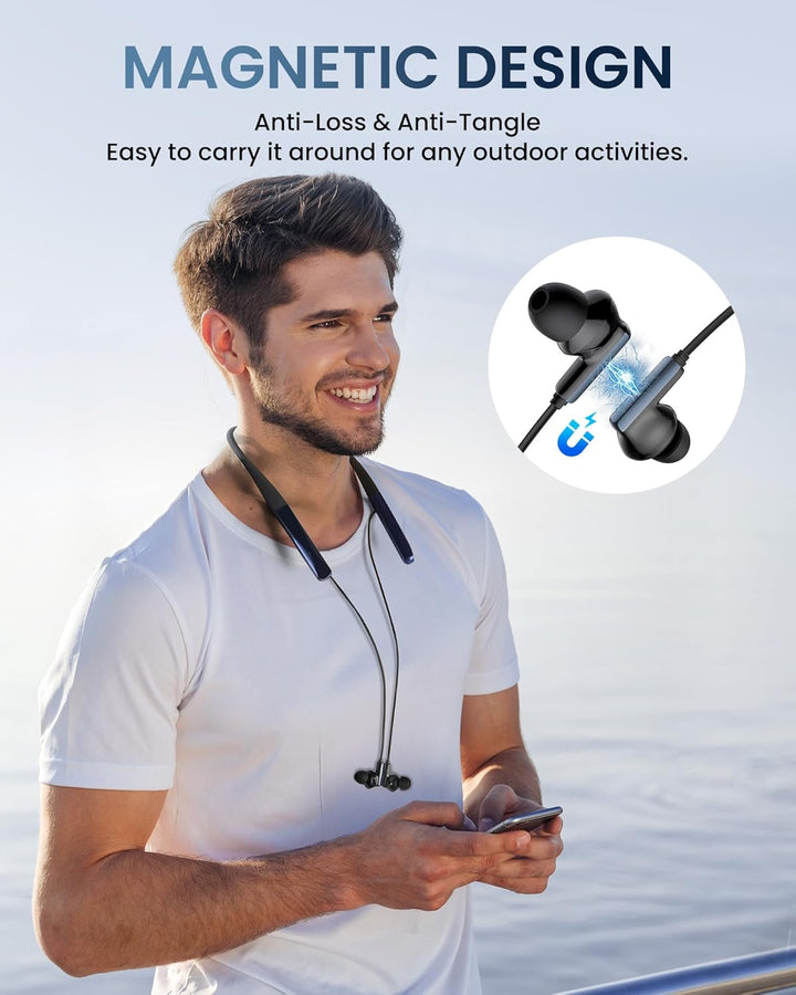 SOPPY Nackenbügel Kopfhörer Bluetooth 5.4 Kabellose In-Ear-Kopfhörer Ohrhörer mit ANC &amp; ENC Geräusch