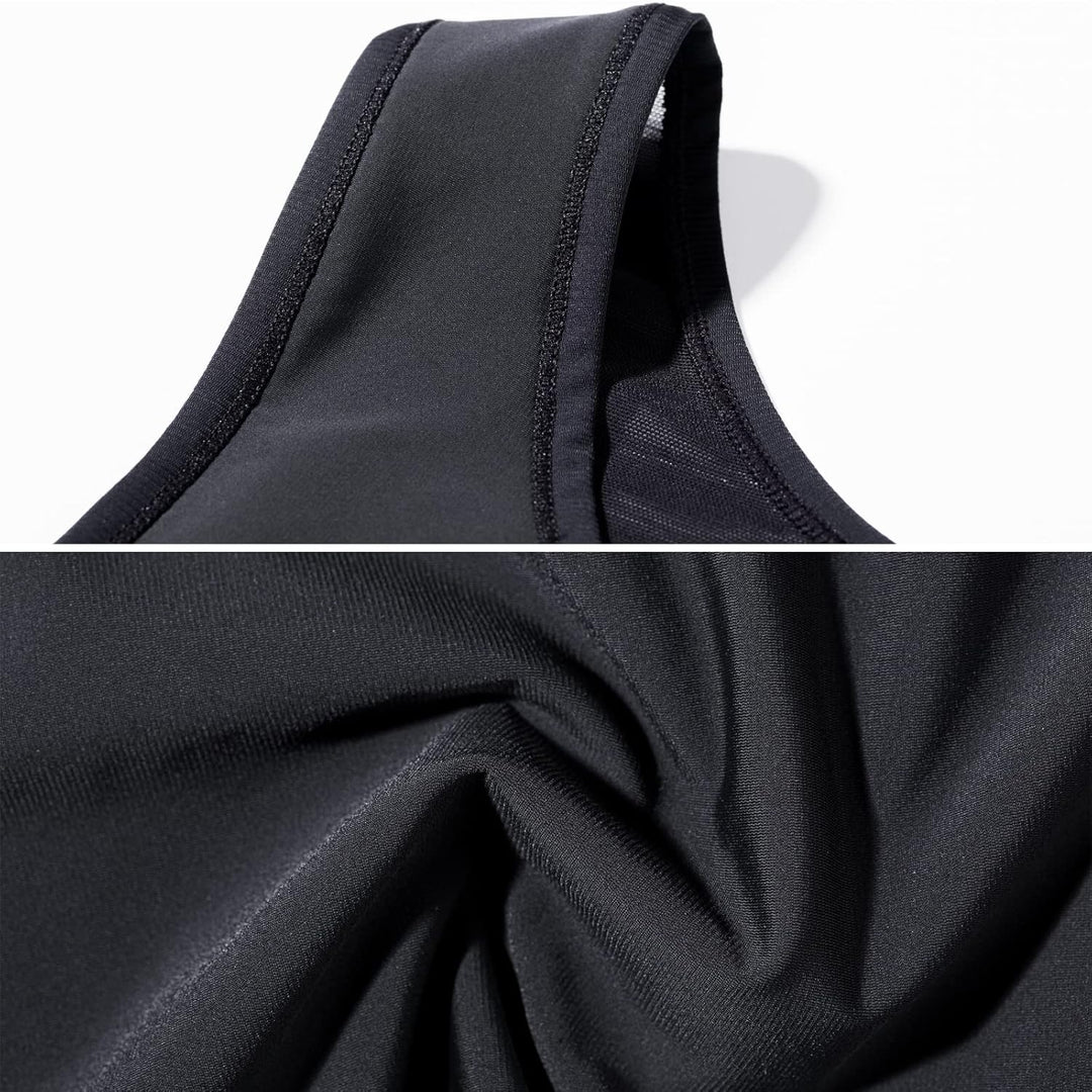 XUJI Binder Transgender FTM Atmungsaktiver Brust Binder 5XL Schwarz, 5XL Schwarz