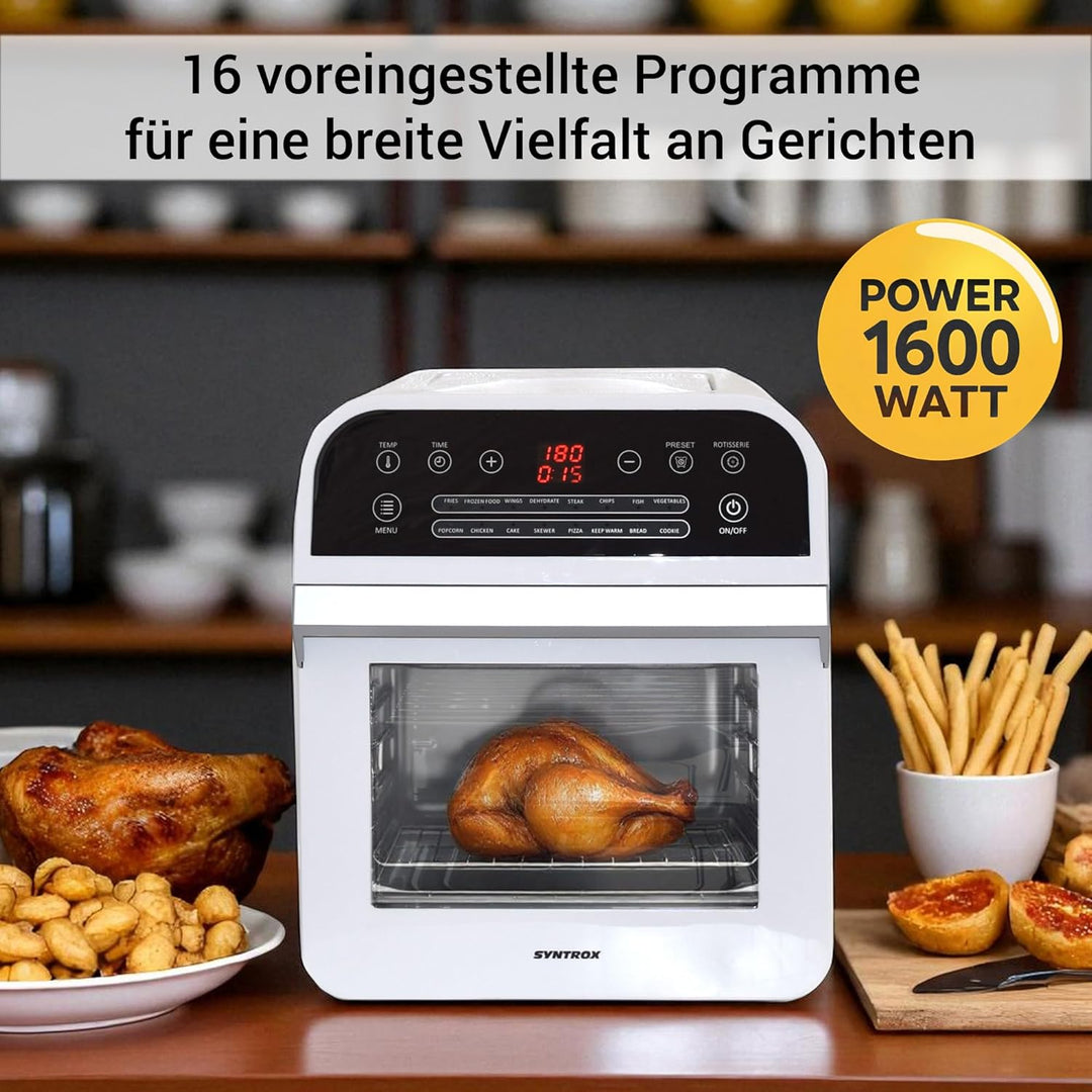 Syntrox 12 in 1 Multifunktionskocher Bolabus mit Touch Screen, gesundes Frittieren, Heissluftgarer,