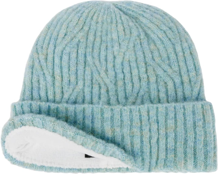 Seeberger Dernica Umschlagmütze Strickmütze Wintermütze Damenmütze (One Size - mint)