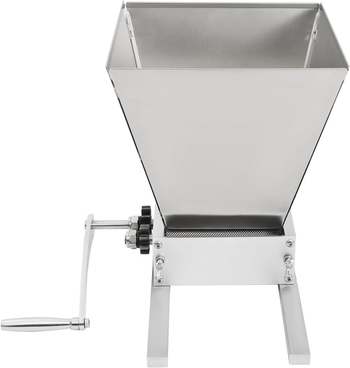 4L Manuelle Getreidemühle, Getreidequetsche Handbetrieb mit 2 Verstellbaren Edelstahlwalzen Handmühl