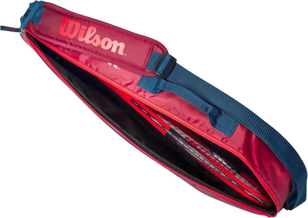 Wilson Junior Tennis Schlägertasche 3 Rot / Infrarot, 3 Rot / Infrarot
