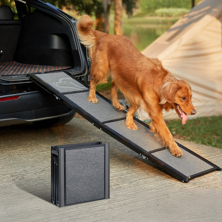 PetThem Hunderampe für Auto, 160 cm lang & 43,2 cm breit, tragbare Hunderampe für grosse Hunde mit R
