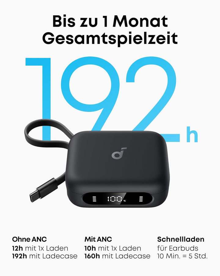 soundcore P41i by Anker, Adaptive Noise Cancelling In-Ear Kopfhörer mit Powerbank (integriertes USB-